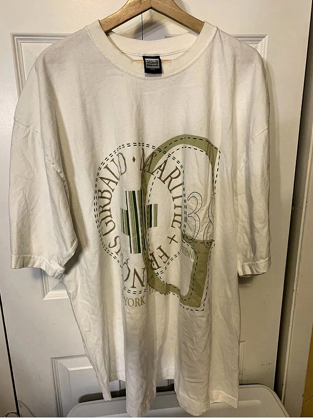 Vtg Marithe Francois Girbaud Mens Sz 3XL 90’S Logo Print T Shirt White